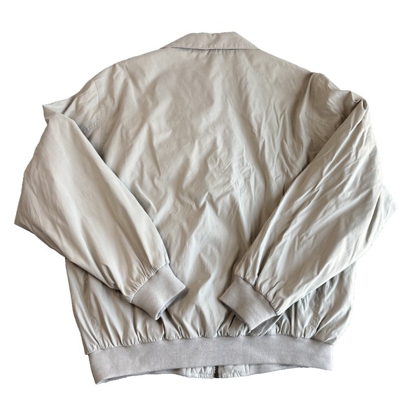 Weatherproof Lightweight Full Zip Jacket Men's L Beige Collared Bomber Coat - Picture 2 of 7